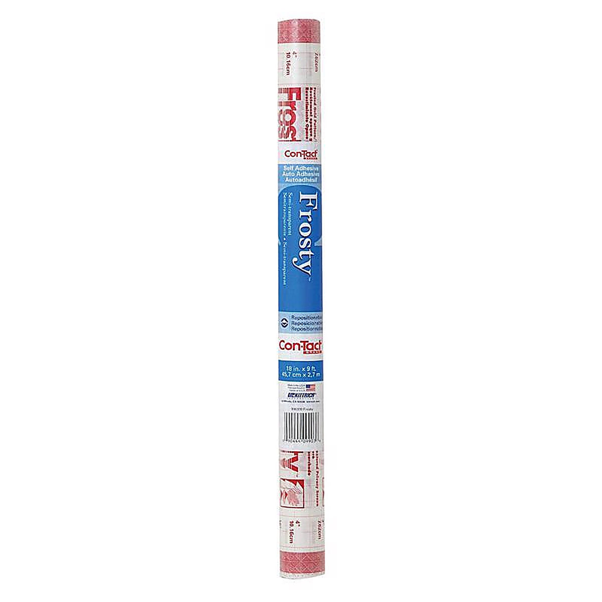 Con-Tact 09F-C9903-12 Frosty 9 ft. L x 18 in. W Clear Self-Adhesive Privacy Film