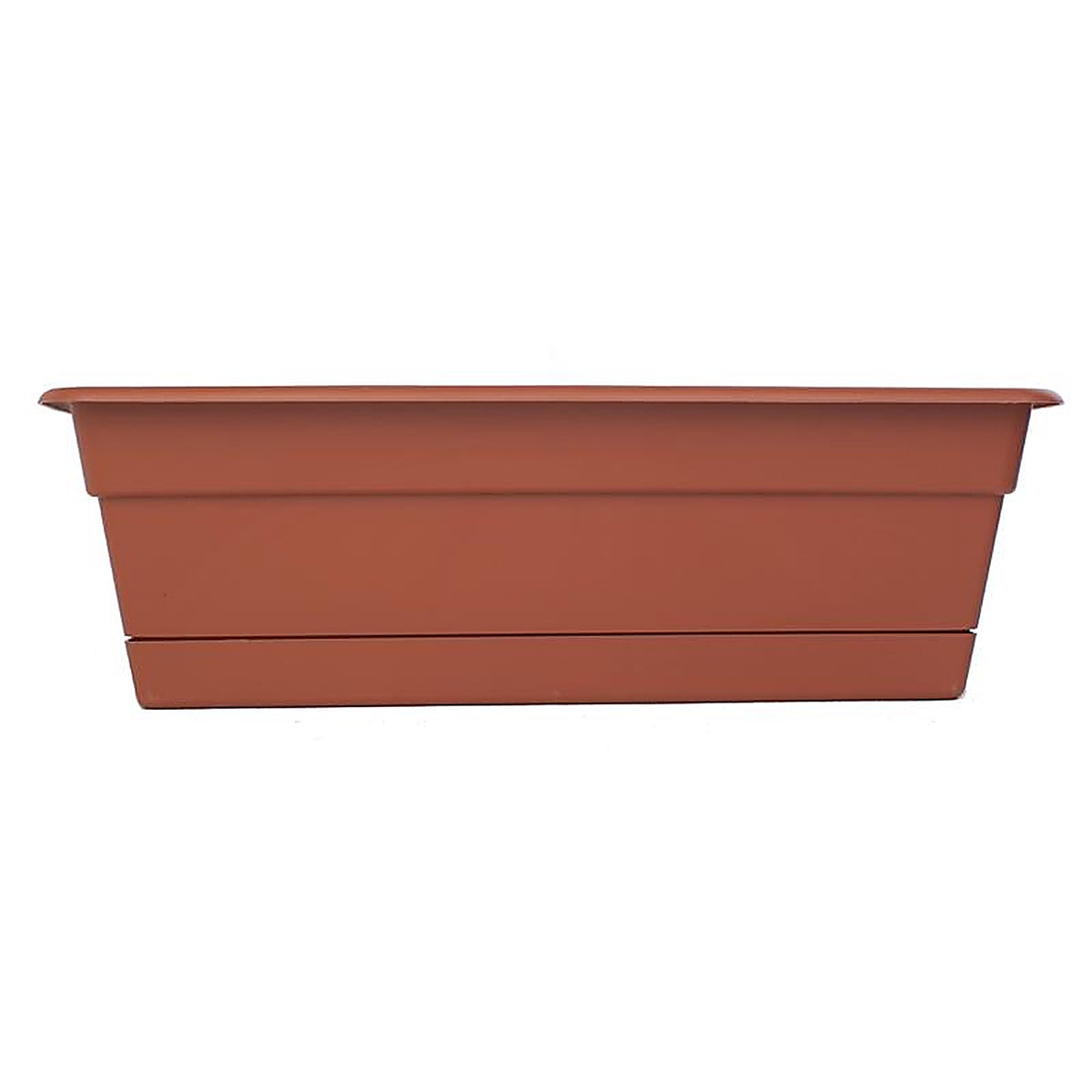 Bloem DCBT18-46 5.75 in. H x 18 in. W x 7.5 in. D Plastic Window Box Terracotta