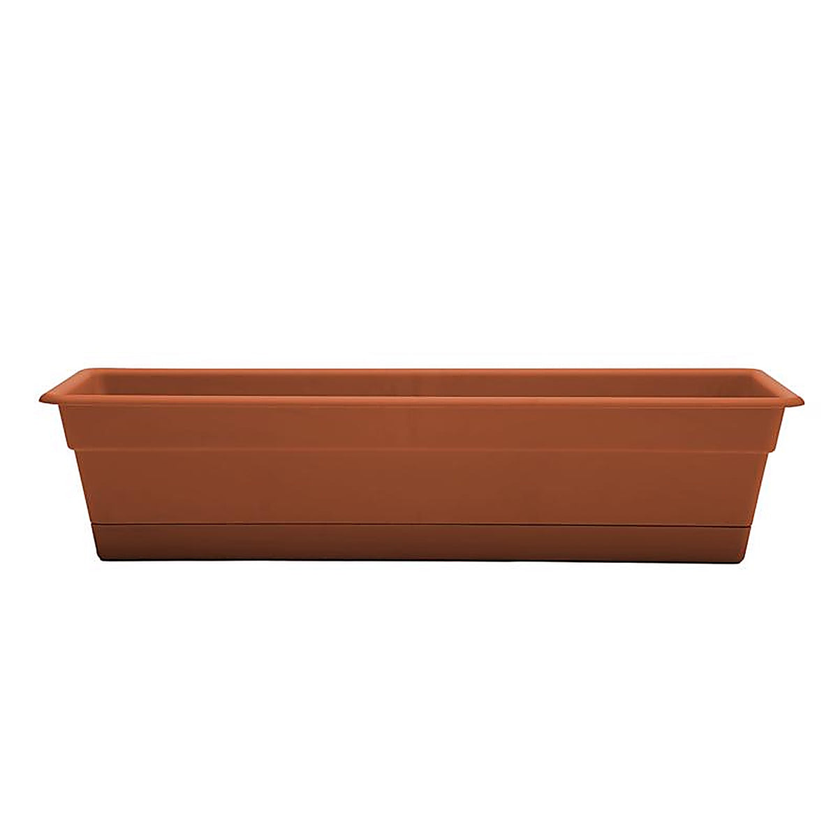 Bloem DCBT24-46 5.75 in. H x 24 in. W x 7.5 in. D Plastic Window Box Terracotta