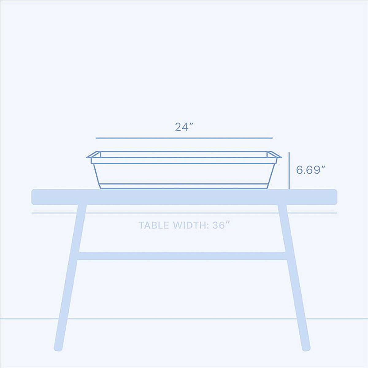 Bloem DCBT24-46 5.75 in. H x 24 in. W x 7.5 in. D Plastic Window Box Terracotta