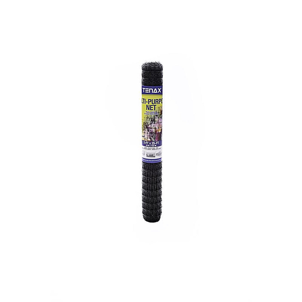 Tenax 60039989 2 ft. H x 25 ft. L Polypropylene Multi-Purpose Netting Black