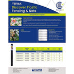 Tenax 60039989 2 ft. H x 25 ft. L Polypropylene Multi-Purpose Netting Black