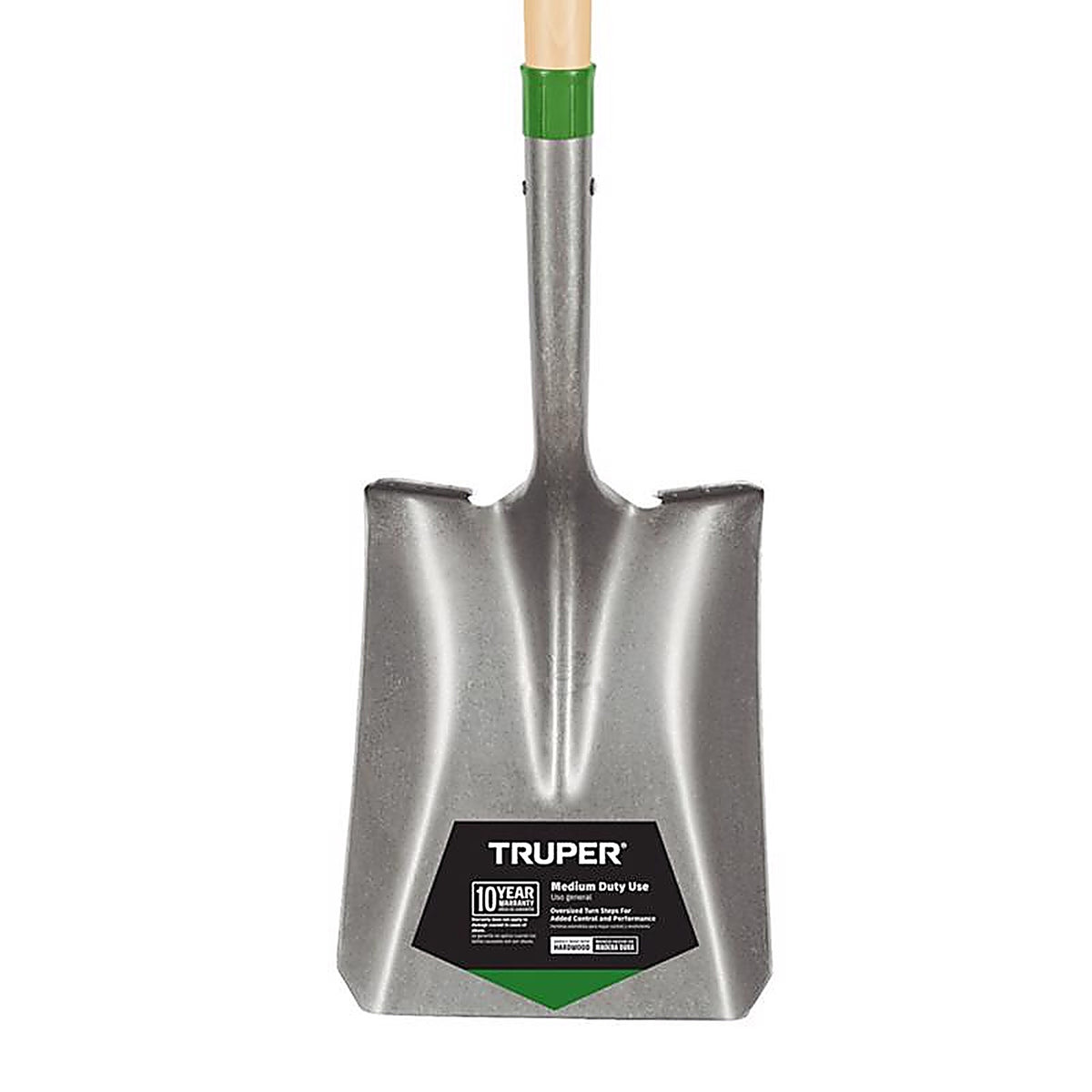 Truper PCY-E Tru-Tough Steel blade Wood Handle 9 in. W x 41 in. L Transfer Square Point Shovel