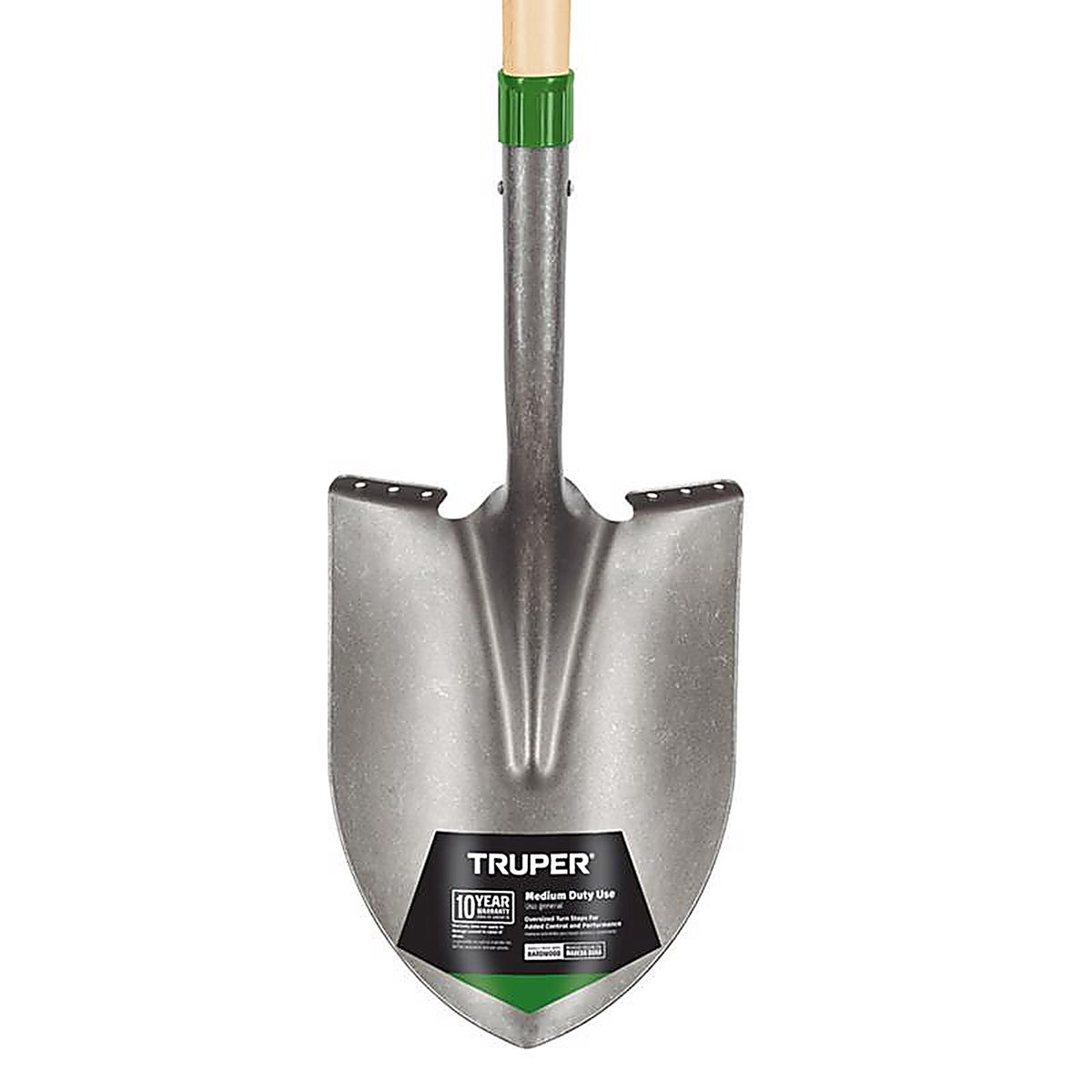 Truper PRY-E Tru-Tough Steel blade Wood Handle 9 in. W x 41 in. L Digging Round Point Shovel