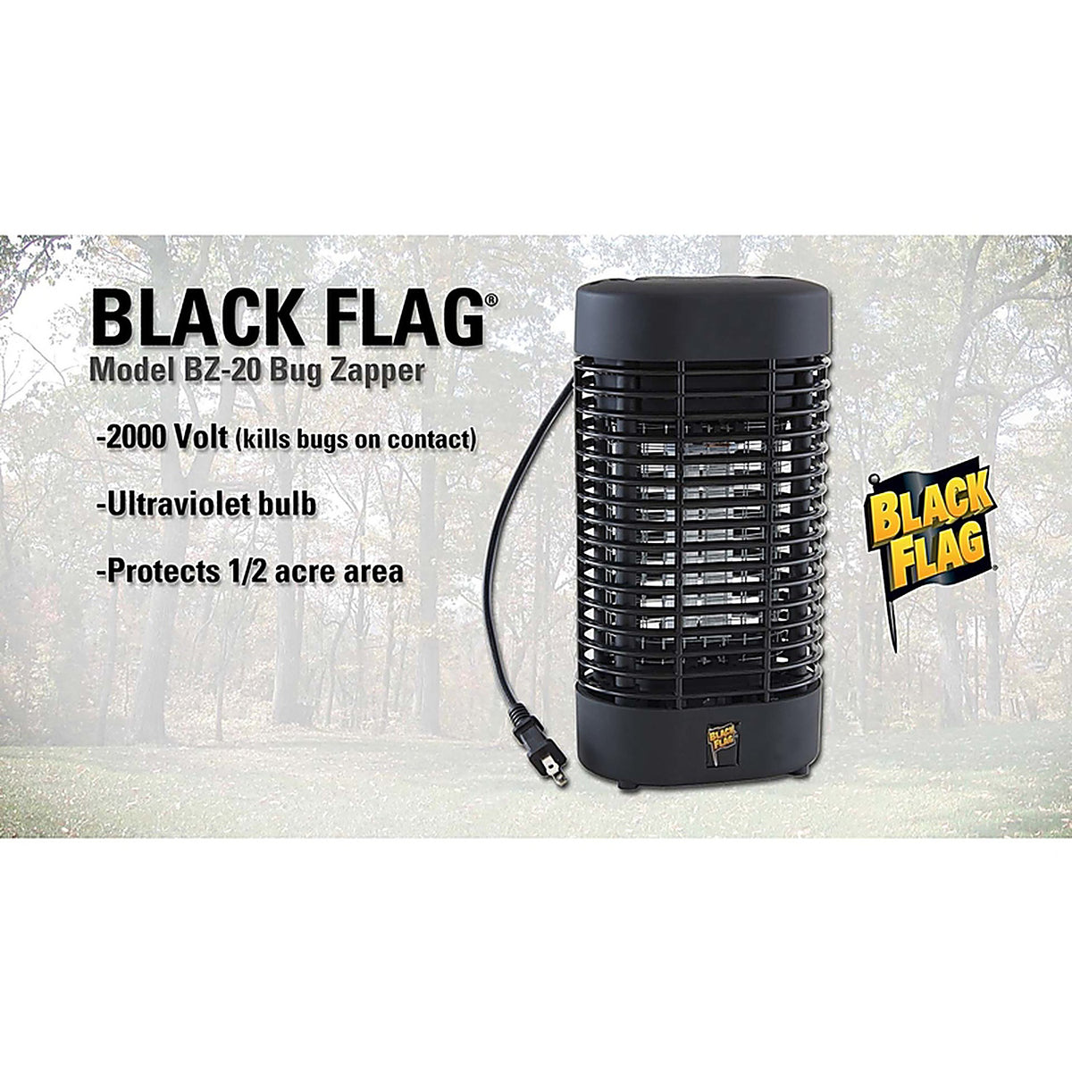 Black Flag 75012 Outdoor Bug Zapper 1/2 acre 20 watt