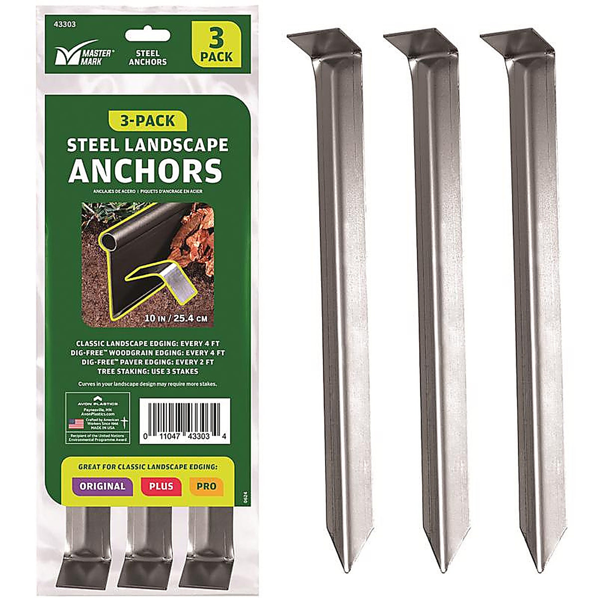 Master Mark 43303 10 in. H Steel Silver Stake Kit