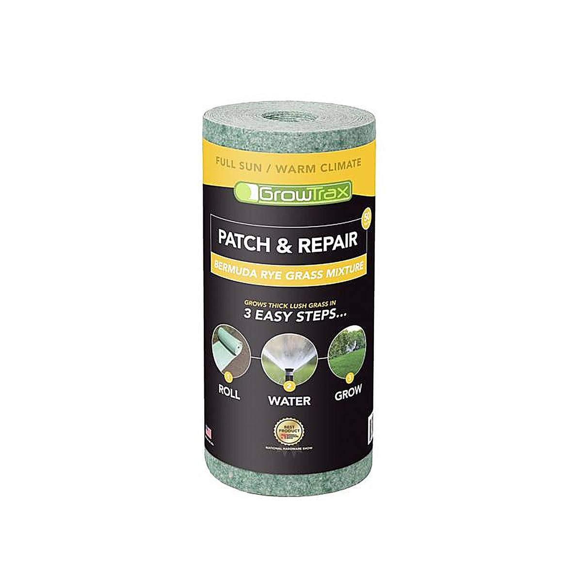 Grotrax 806 Quick Fix Bermuda/Rye Full Sun Lawn Seed Blanket