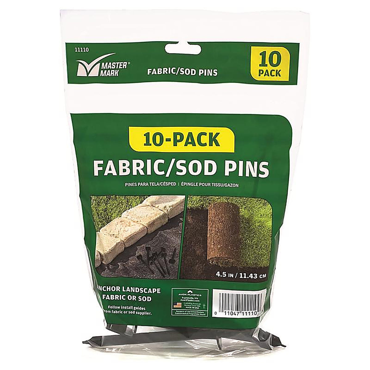 Master Mark 11110 Master Gardener 4.5 in. W Fabric Sod Pins