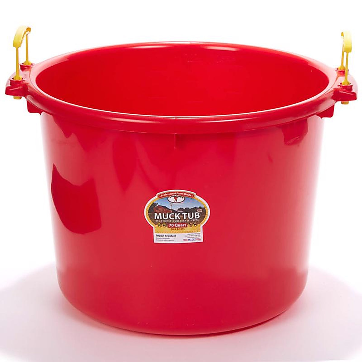 Miller P-SB70-RED 70 qt. Plastic Bucket For Livestock