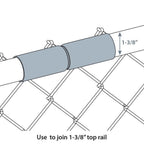 Midwest Air Technologies 328592C YardGard 5.9 in. L Steel Chain Link Rail Sleeve 1/Pack