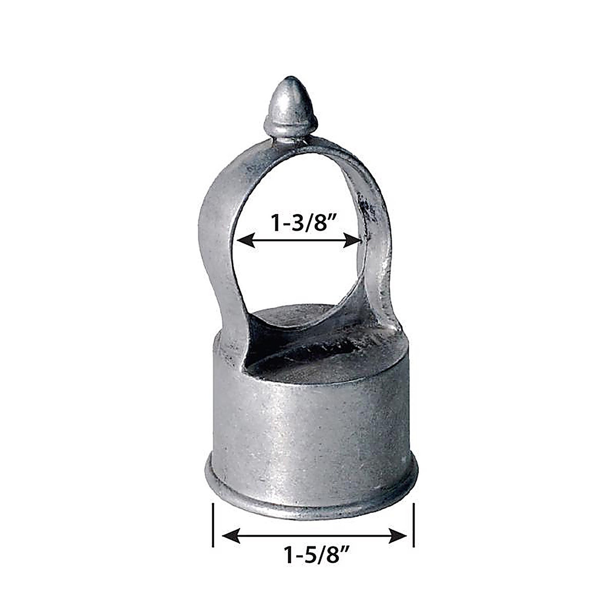 Midwest Air Technologies 328556C YardGard 1.625 in. L Aluminum Chain Link Eye Top Cap 1/Pack
