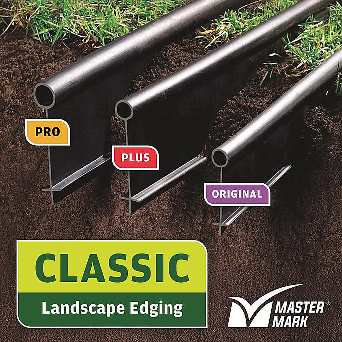 Master Mark 23920 Master Gardener 20 ft. L x 3.5 in. H Plastic Black Lawn Edging