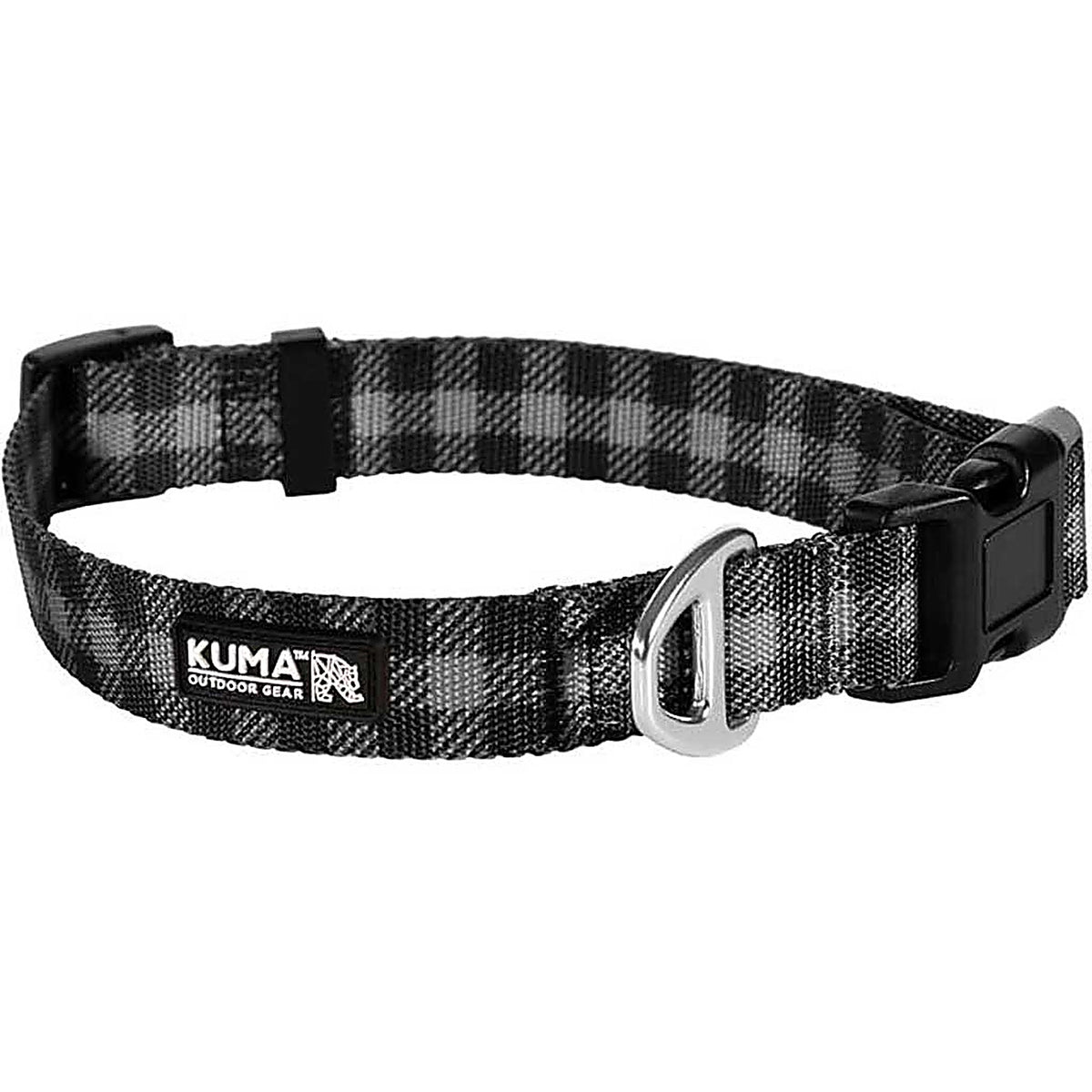 Kuma Outdoor Gear - 703-KM-LBCL-GB-M - Lazy Bear Dog Collar - Medium - 14-20in - Grey/Black