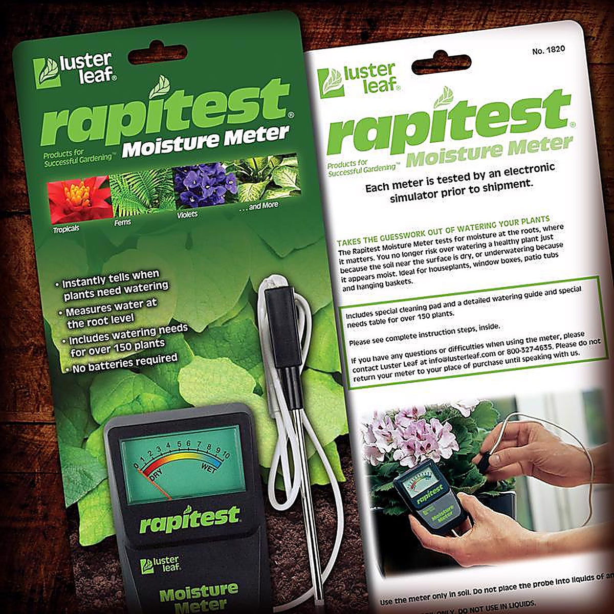 Luster Leaf 1820 Analog Moisture Meter 1/Pack