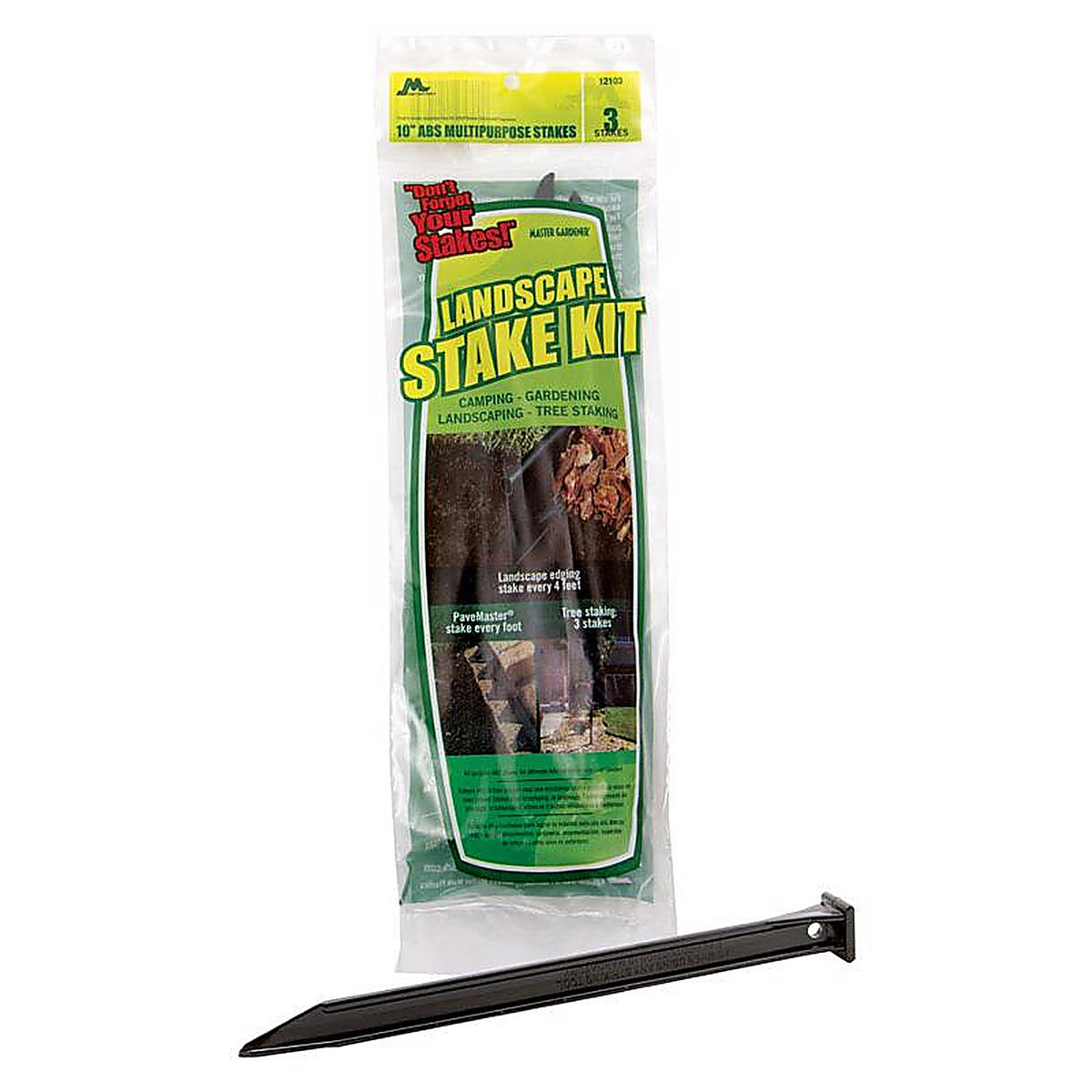 Master Mark 12103 10 in. H Plastic Black Stake Kit