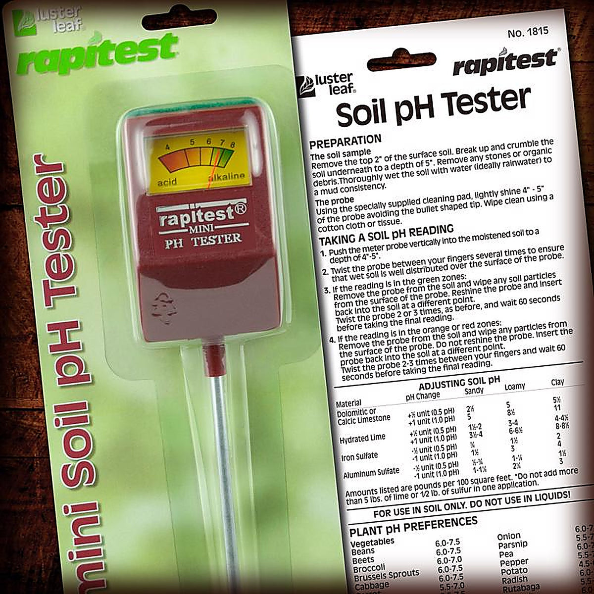 Luster Leaf 1815 Analog pH Meter 1/Pack