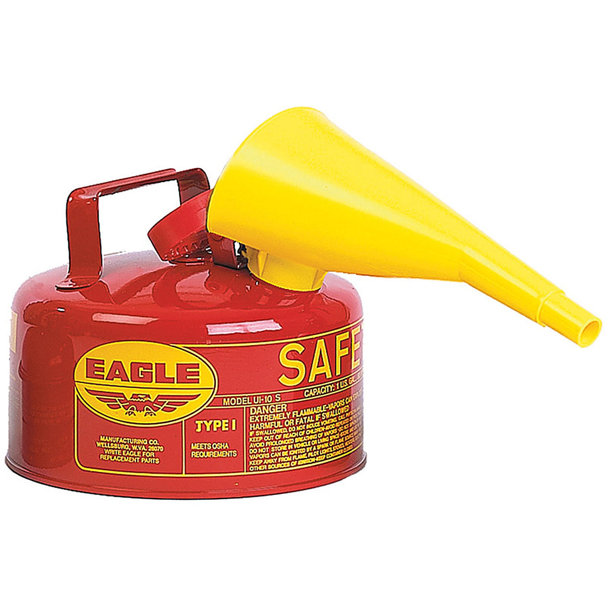 Eagle UI10FS Steel Safety Gas Can 1 gal.
