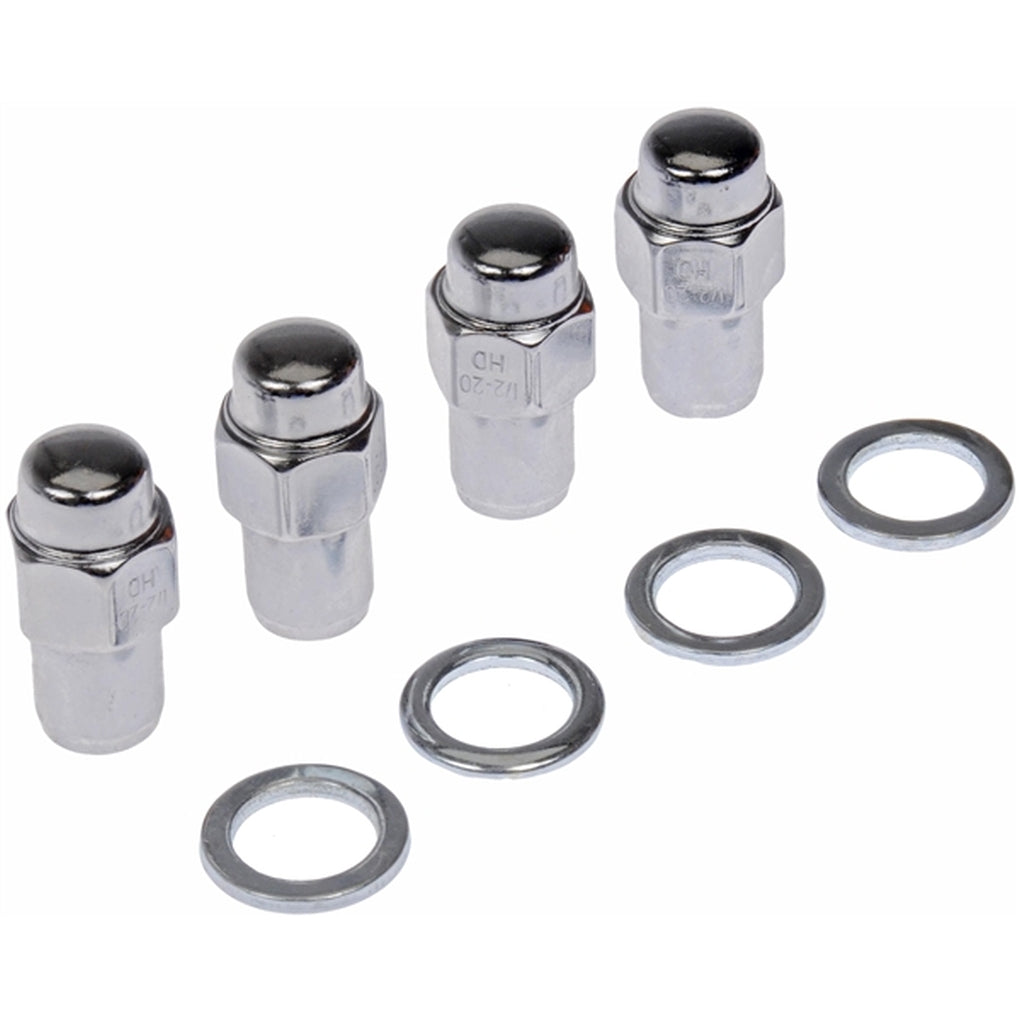 Dorman 711-208 Wheel Nut Chrome Std. Mag 2-Pc 1/2-20