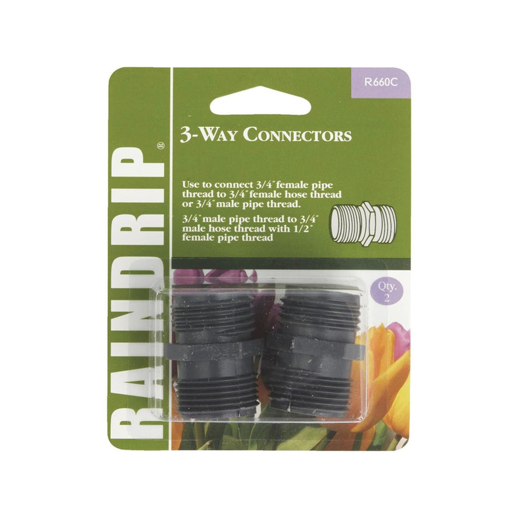 Raindrip R660CT Threaded 3/4 in. Drip Irrigation Connector 1/Pack