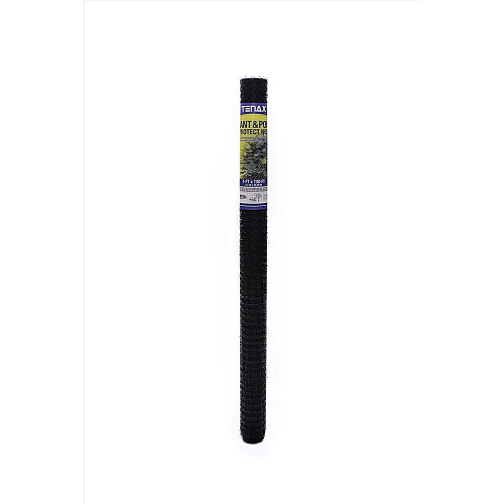 Tenax 2A140066 7 ft. H x 100 ft. L Polyethylene Plant and Pond Fence Black