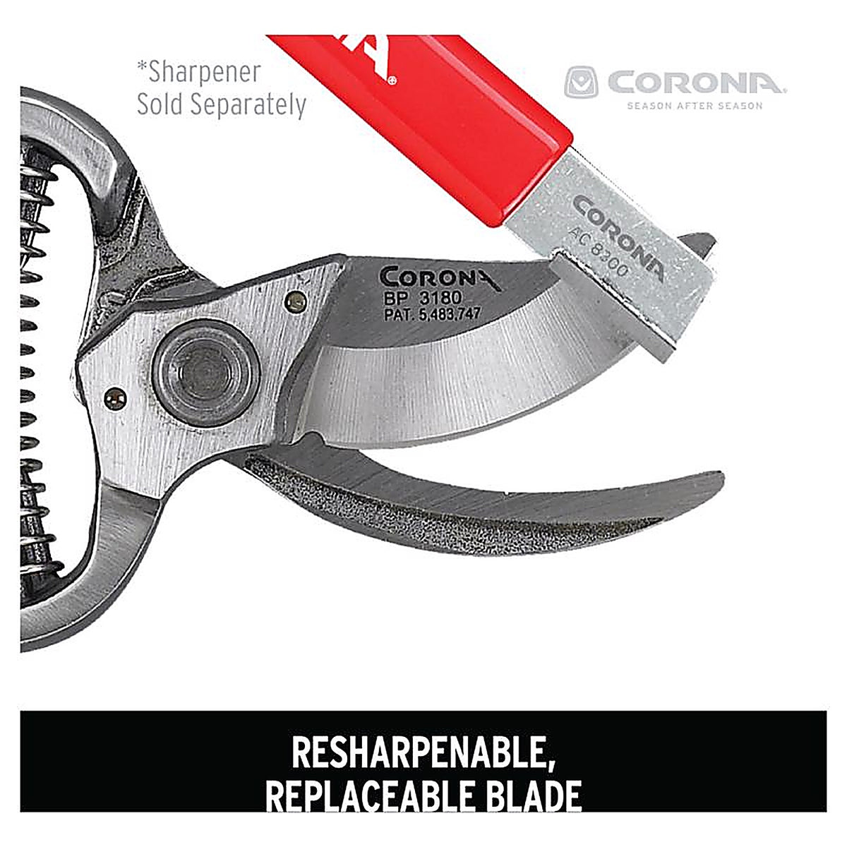 Corona BP 3180D Classic Cut 8-3/4 in. Stainless Steel Bypass Pruners