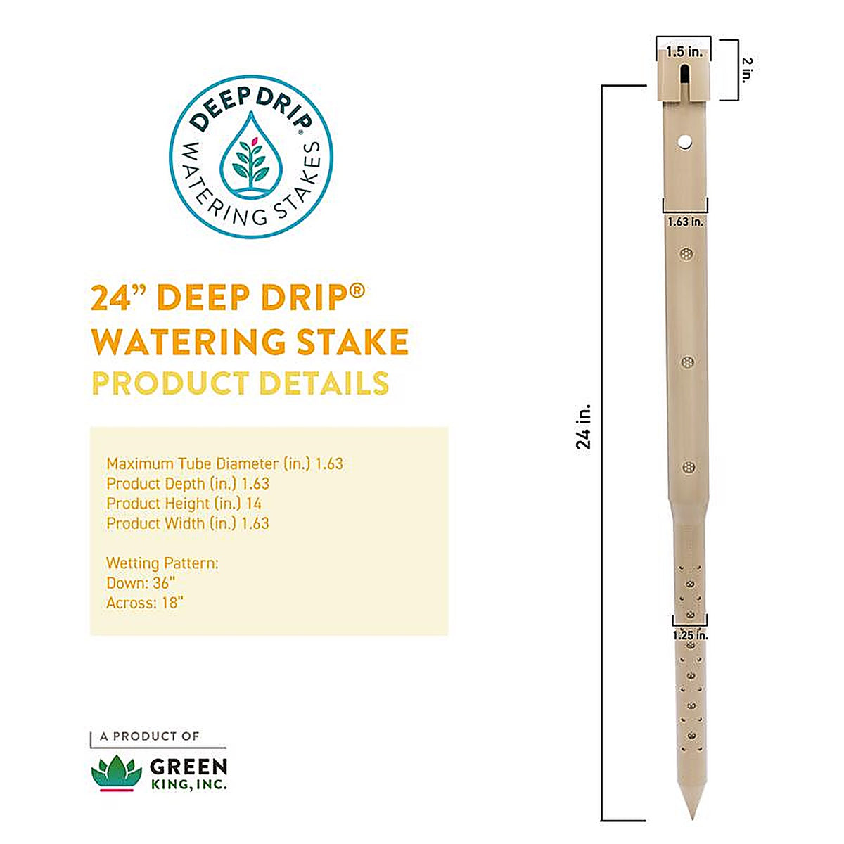 Deep Drip 24GKDD Drip Irrigation Watering Stake