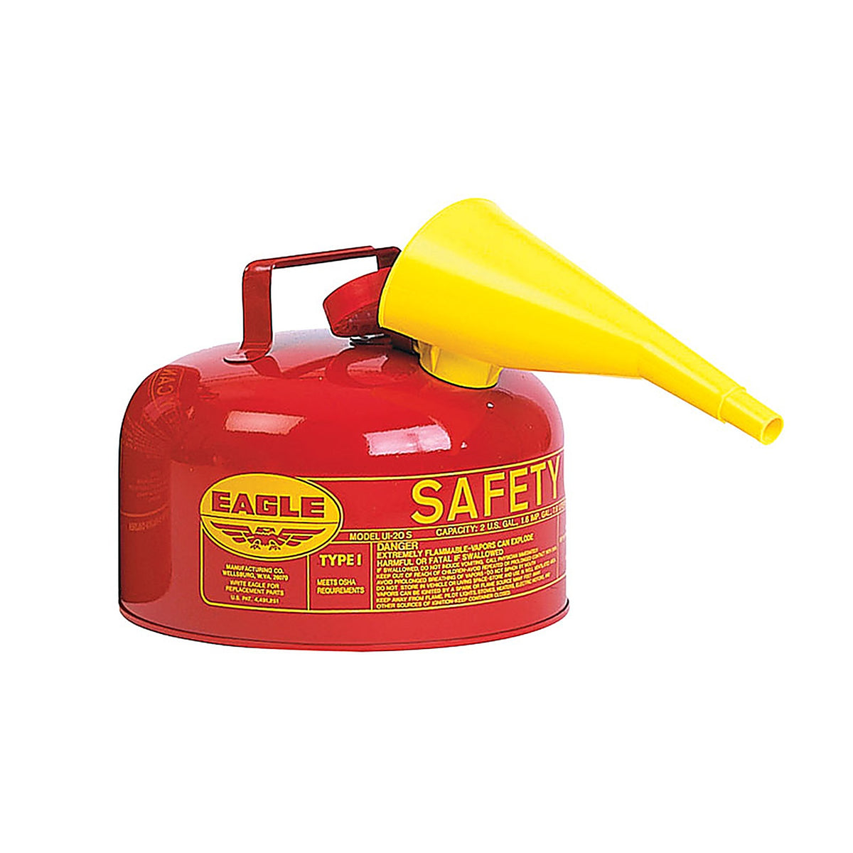 Eagle UI20FS Steel Safety Gas Can 2 gal.