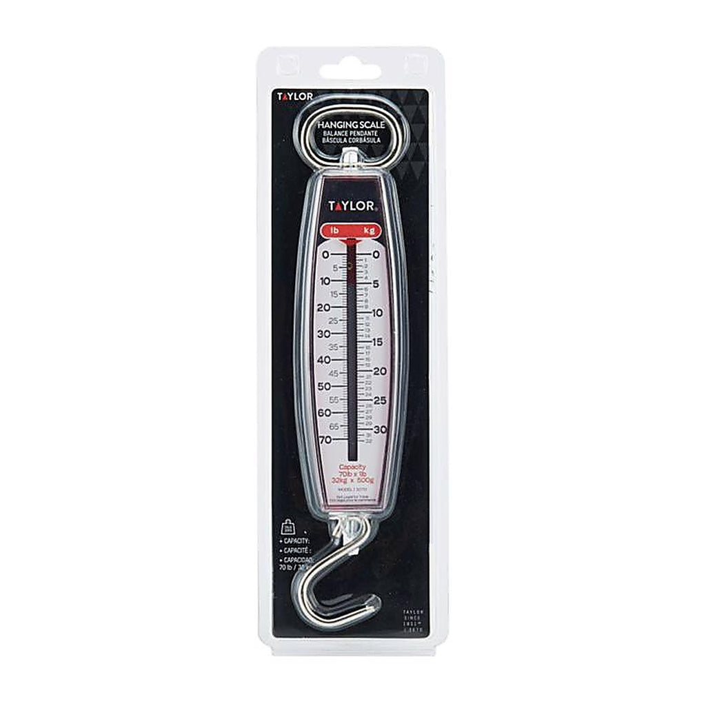 Taylor 30704104 White Analog Hanging Scale 70 lb.
