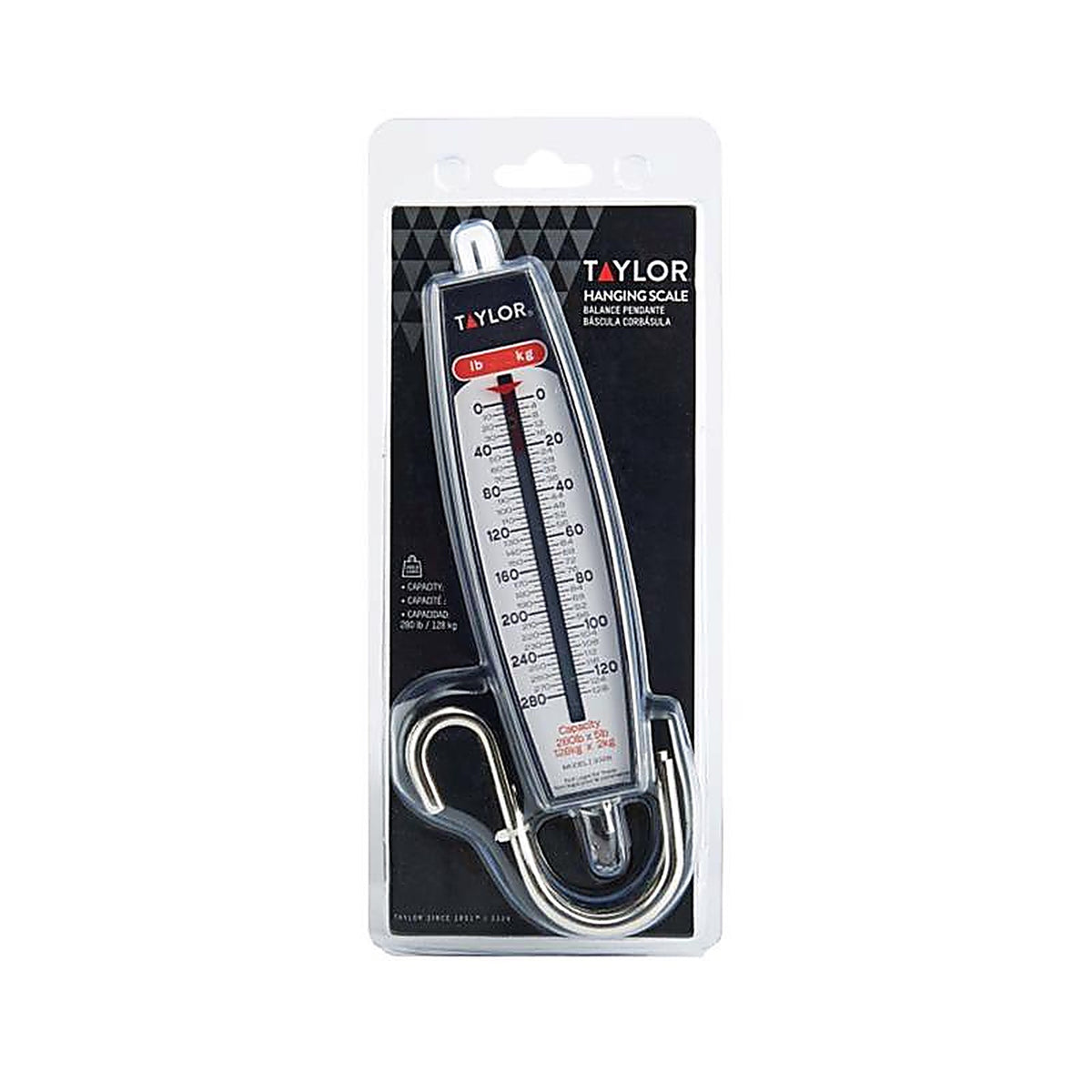 Taylor 33284104 White Analog Hanging Scale 280 lb.
