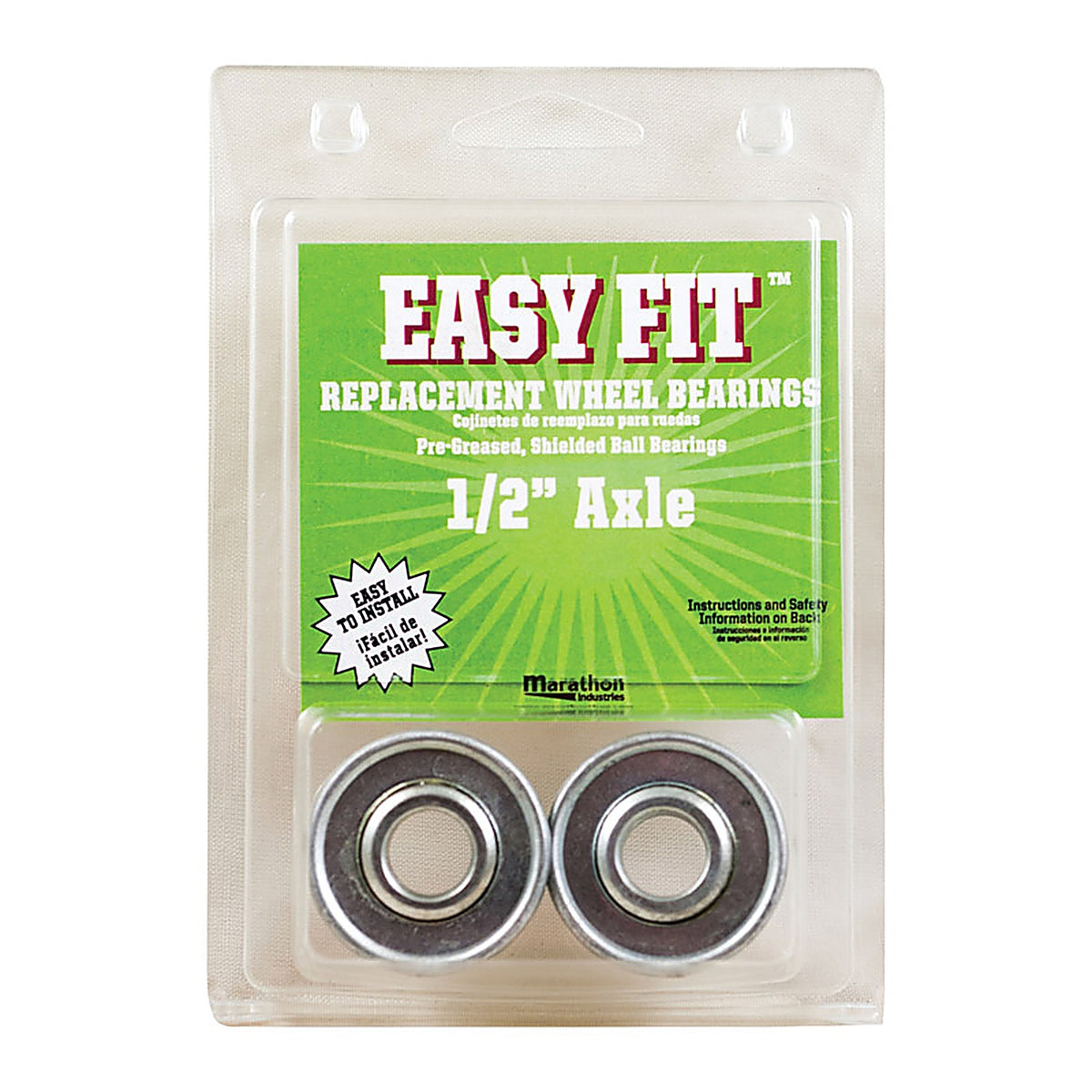 Marathon 60020 Easy Fit 500 lb. capacity Wheel Bearings Steel 2/Pack