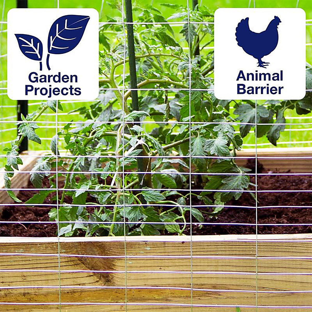 Garden Zone 344050 40 in. H x 50 ft. L Galvanized Steel Garden Fence Silver
