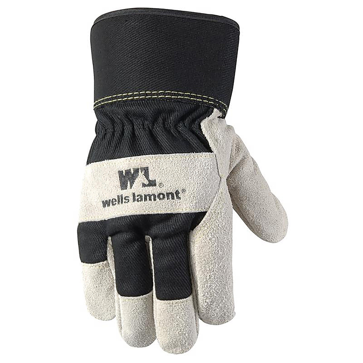 Wells Lamont 5130M-NEW M Split Cowhide Leather Black/Brown Gloves