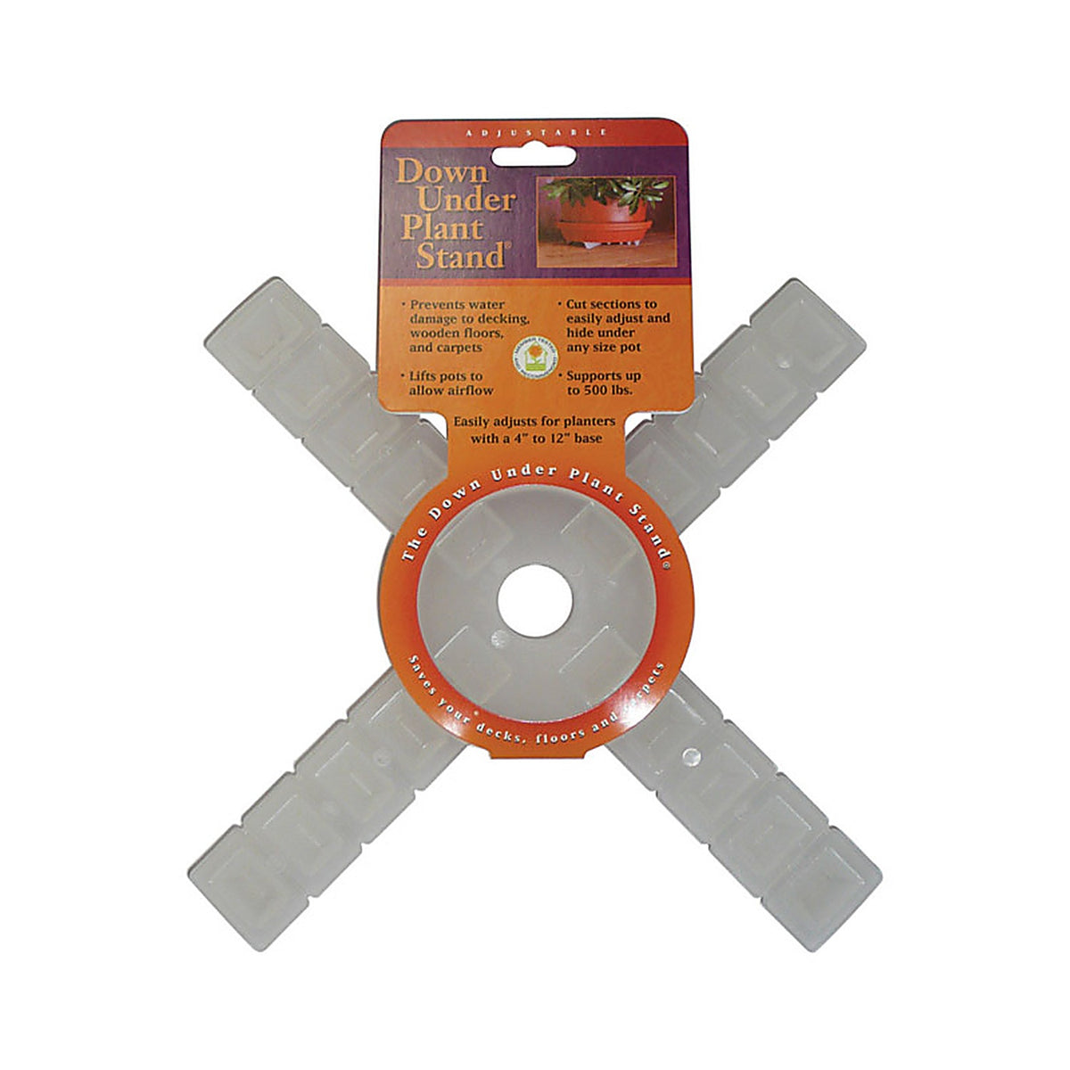 Down Under 10440 Decksaver 1 in. H x 12 in. W x 12 in. D Plastic Planter Trivet Clear