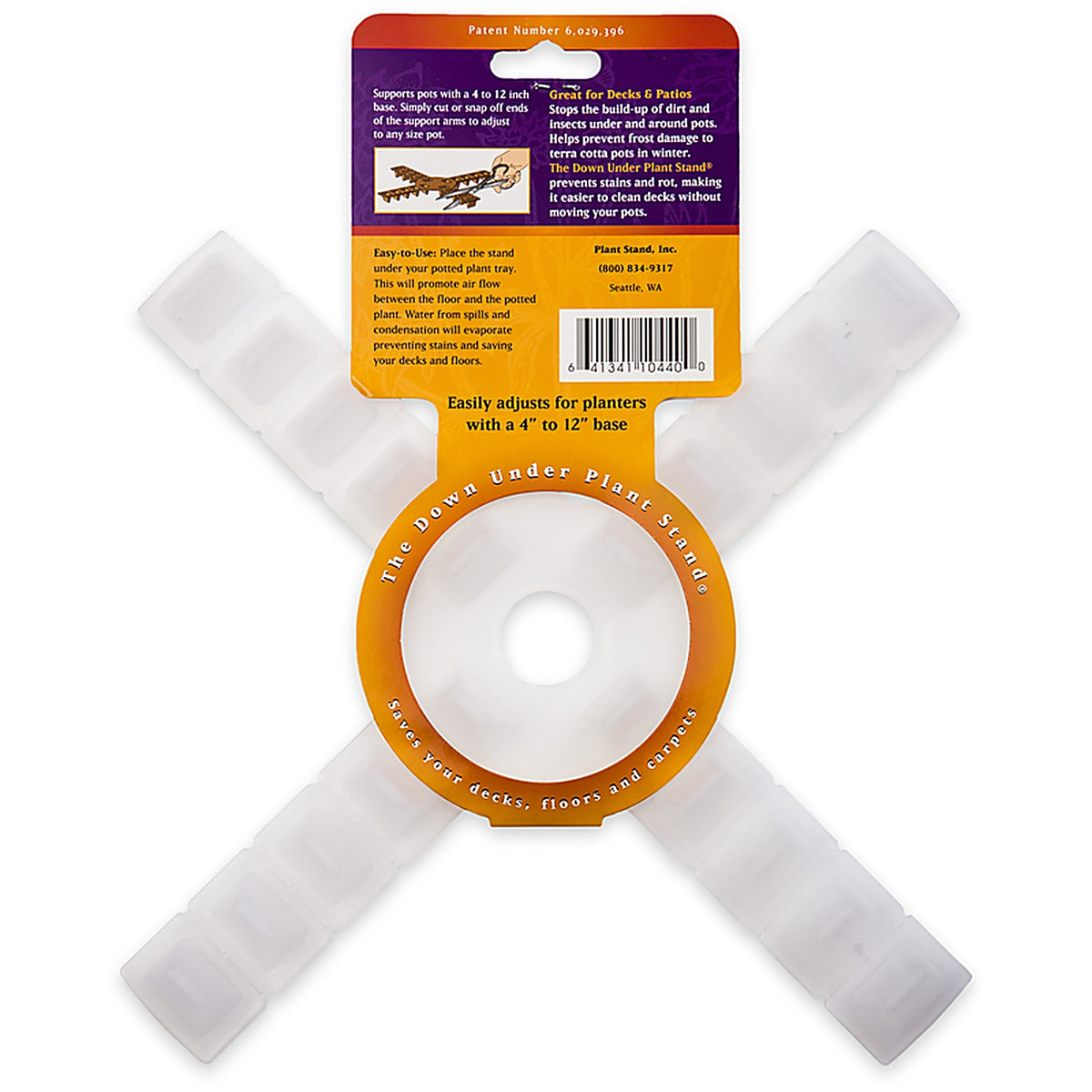 Down Under 10440 Decksaver 1 in. H x 12 in. W x 12 in. D Plastic Planter Trivet Clear