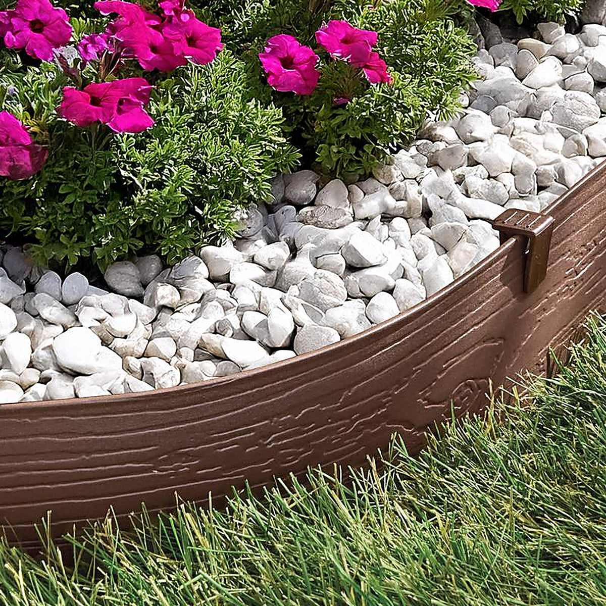 Master Mark 94340 Terrace Board 40 ft. L x 4 in. H Plastic Brown Lawn Edging