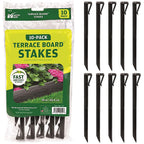 Master Mark 99410 Terrace Board 10 in. H Plastic Black Stake Kit