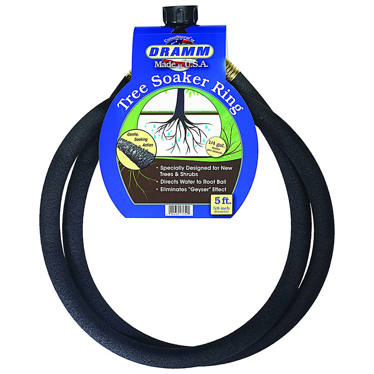 Dramm 10-17061 Colorstorm 5/8 in. Dia. x 5 ft. L Soaker Black Rubber Tree Soaker Ring