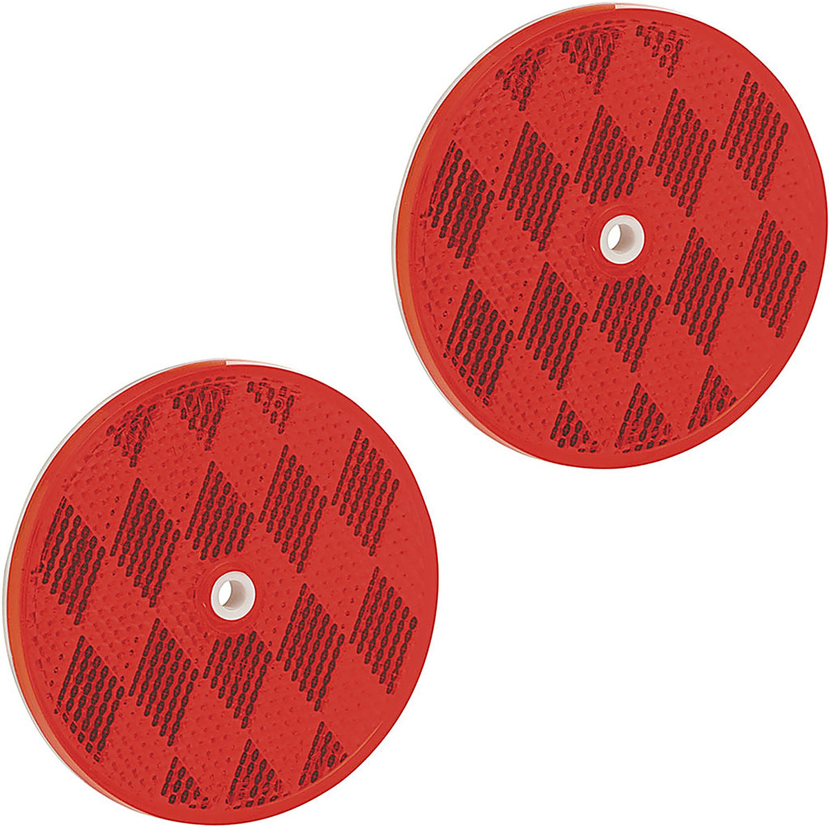 Draw-Tite - 74-68-010 - Round Center-Mount Reflectors-Red 3-3/16in