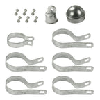 Midwest Air Technologies 328644C YardGard 6 in. H Aluminum Chain Link Fence End/Gate Post Kit