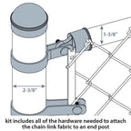 Midwest Air Technologies 328644C YardGard 6 in. H Aluminum Chain Link Fence End/Gate Post Kit