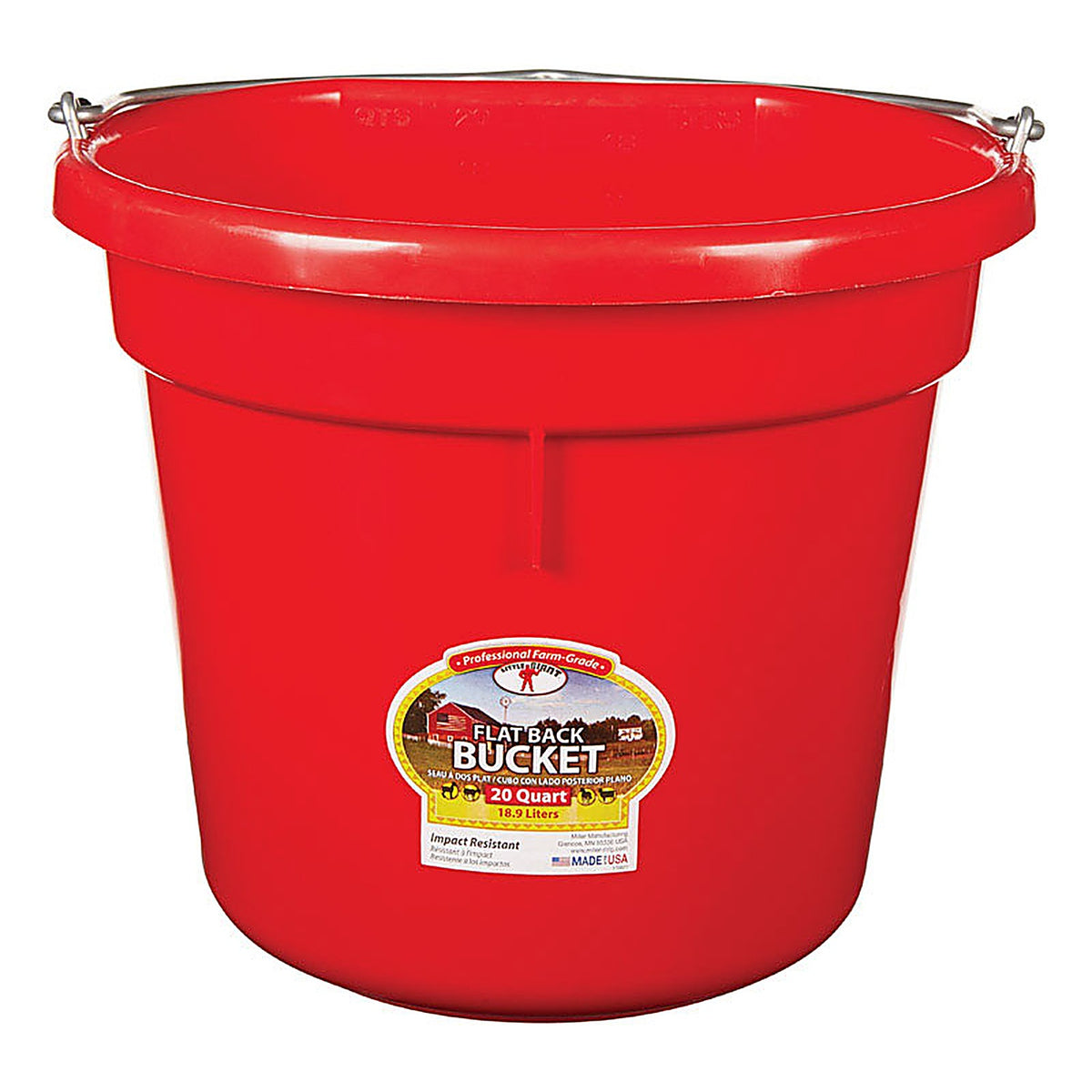 Little Giant P20FBRED6 20 qt. Bucket Red