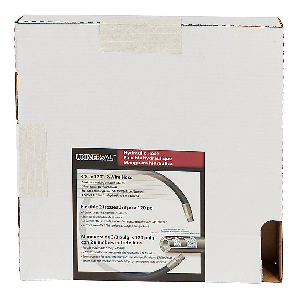 Apache Hose 98398256 0.4 in. Dia. x 120 in. L 4000 psi Rubber 2-Wire Hydraulic Hose