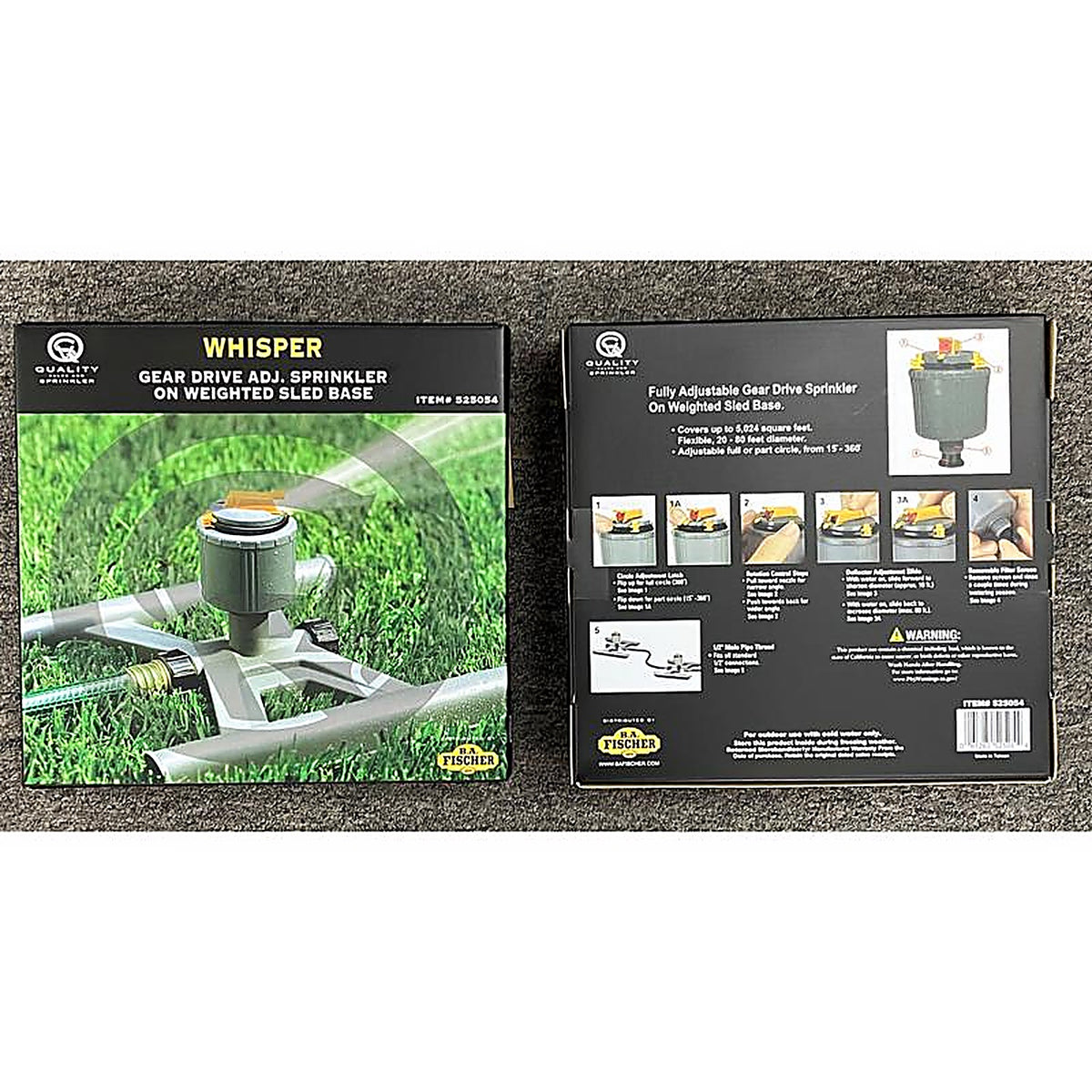Naan 525054 Whisper Quiet Plastic Sled Base Impulse Sprinkler 5024 sq. ft.