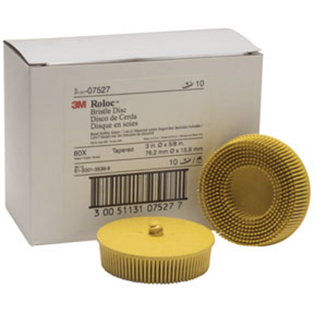 3M 07527 Scotch-Brite Roloc Bristle Disc, 3 in, 80 grit 10/Box