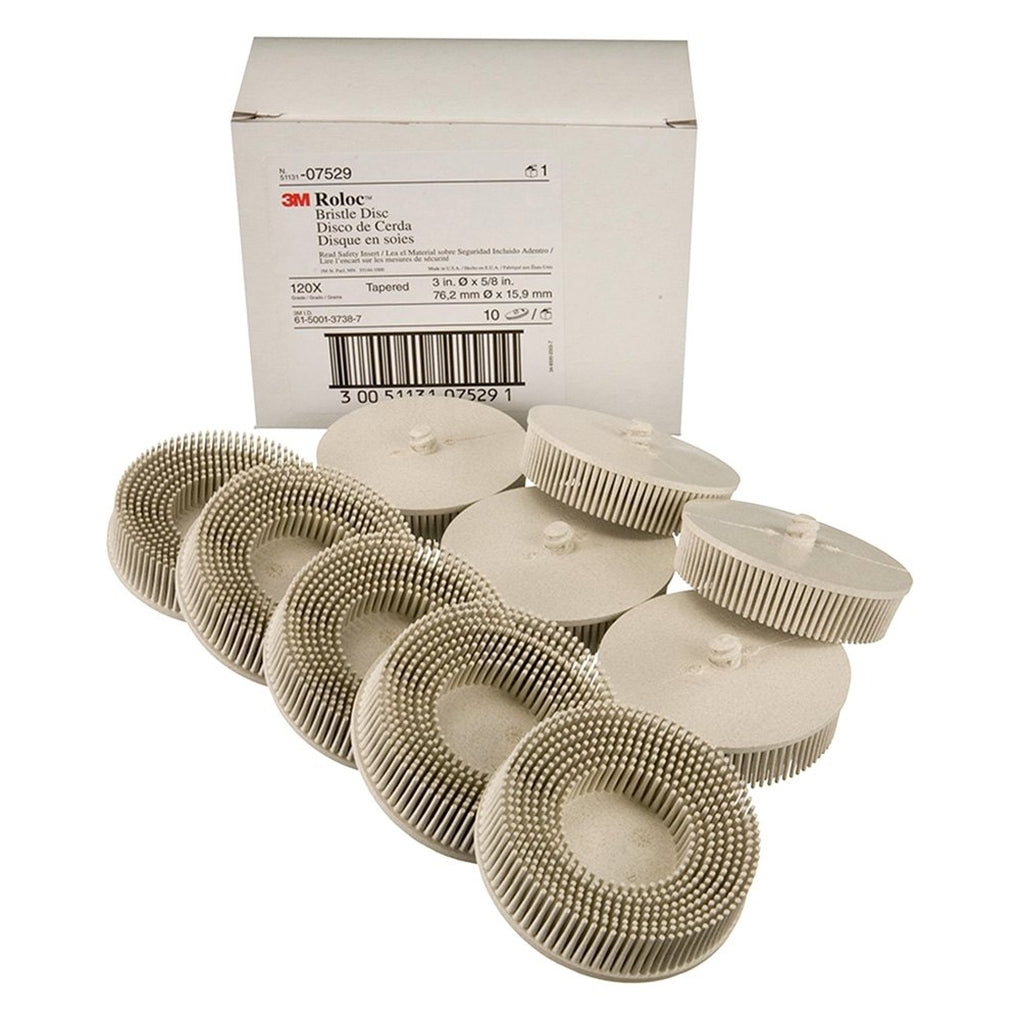 3M 07529 Scotch-Brite Roloc Bristle Disc, 3 in, 120 grit