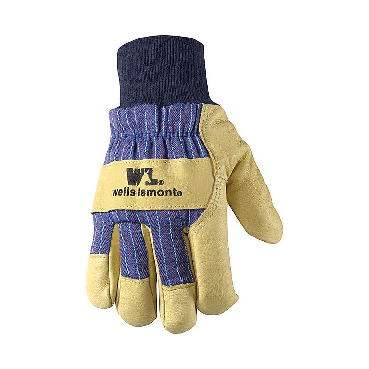Wells Lamont 5127XL Men's Palomino Leather Cold Weather Work Gloves Tan/Blue XL 1/Pack