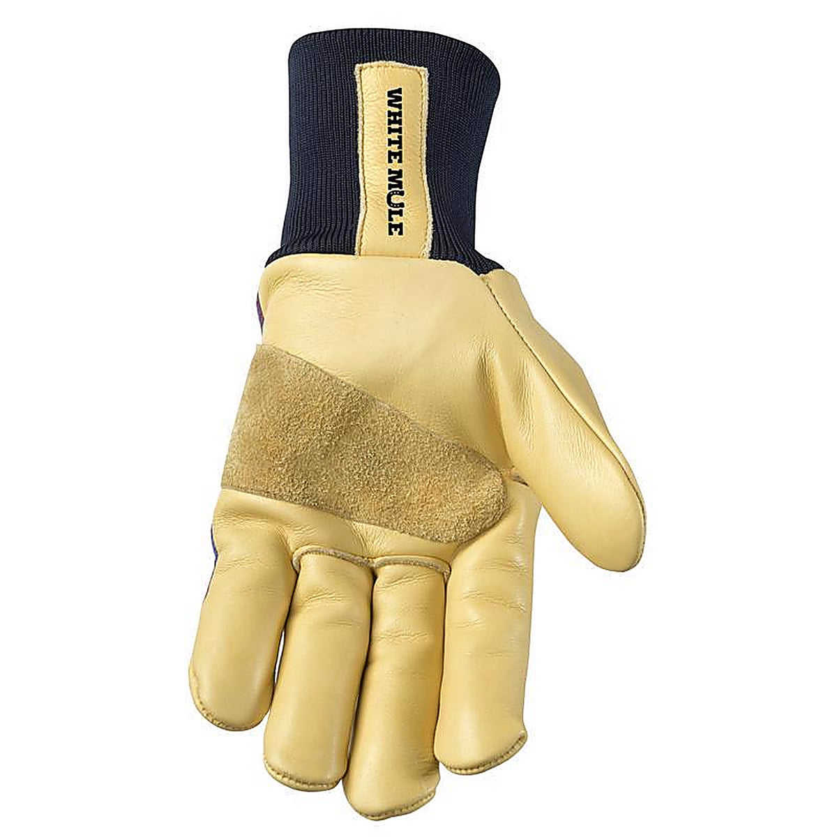 Wells Lamont 5127L Men's Outdoor Palomino Leather Cold Weather Work Gloves Blue/Tan L 1/Pack