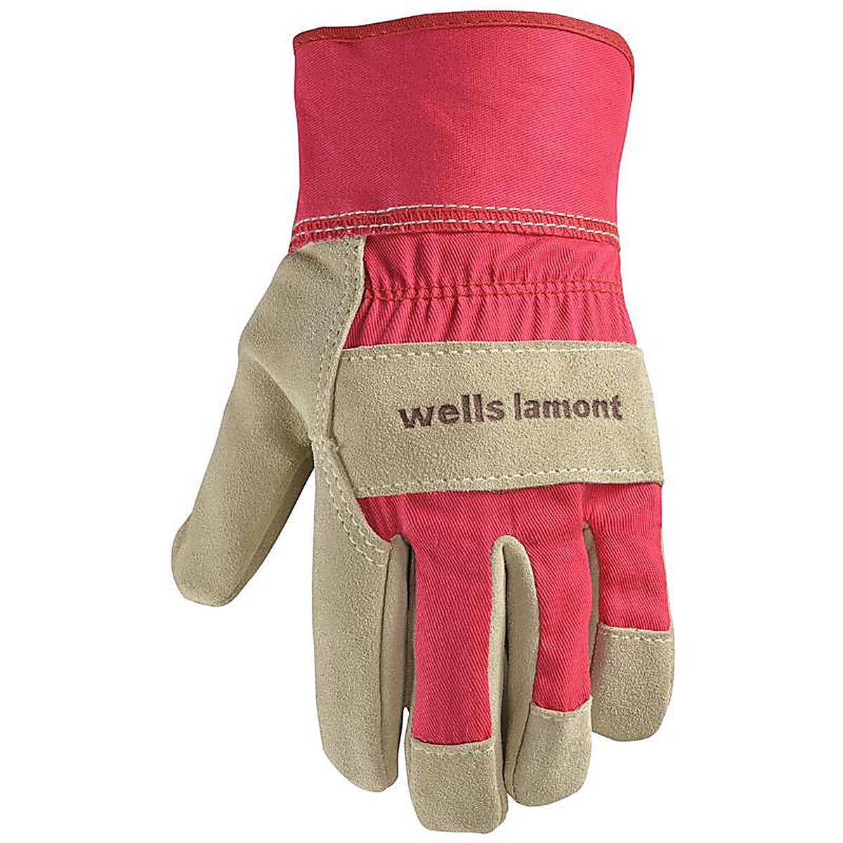 Wells Lamont 4113S Women's Cowhide Leather Work Gloves Gray/Yellow S 1/Pack