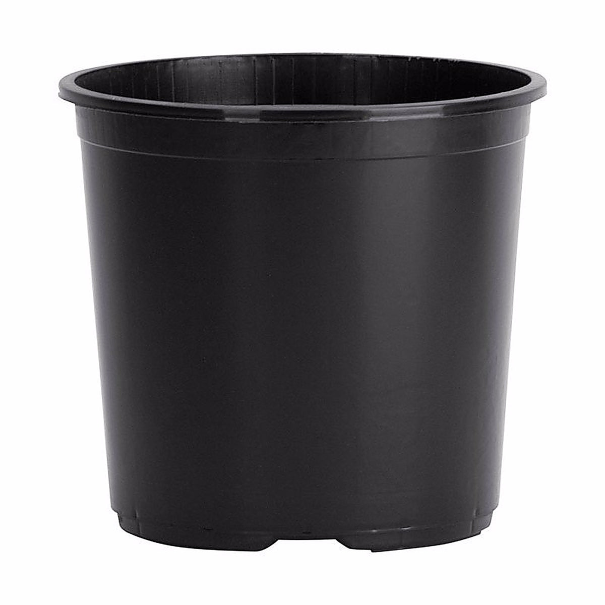 HC Companies NSR003G0G18 9 in. H x 10-1/2 in. W x 10.5 in. Dia. Plastic Basic Flower Pot Black