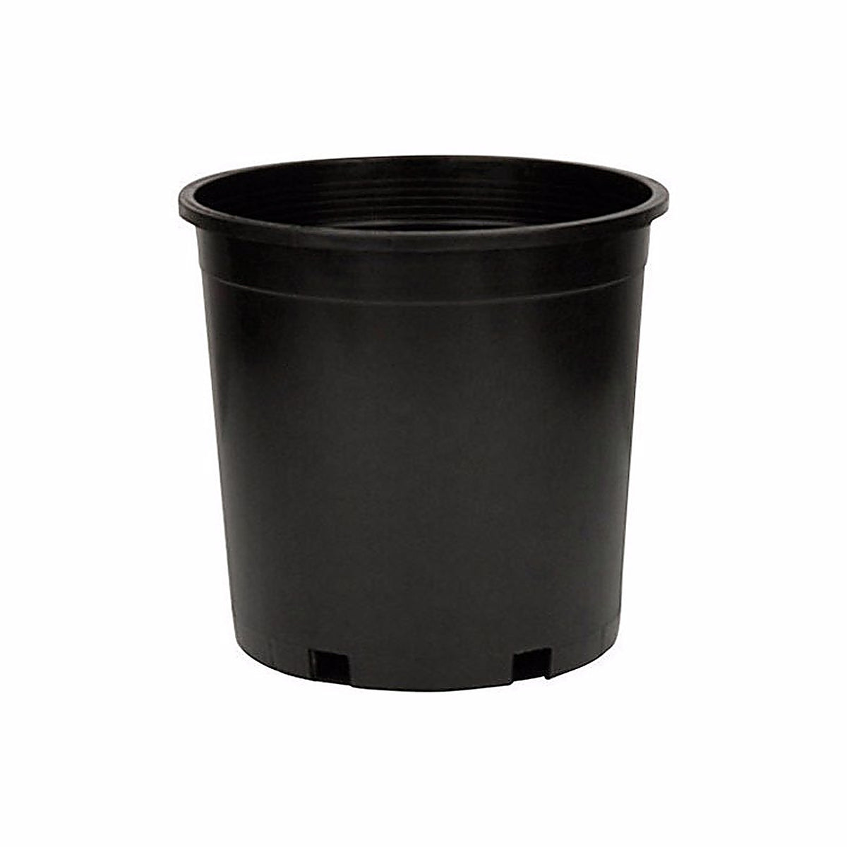 HC Companies NER005G0G18 Marina 11-1/2 in. H x 12 in. W x 12 in. Dia. Plastic Basic Flower Pot Black
